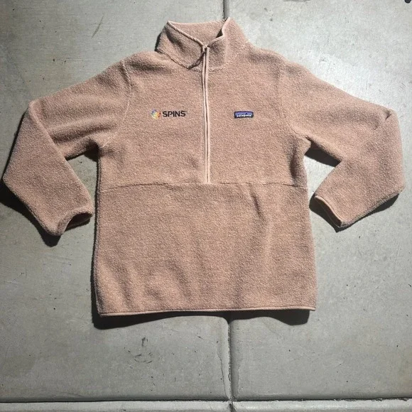Patagonia Fleece Pullover Womens Large Brown Wool Blend 22935 EXCELLENT 1/4 Zip - Picture 1 of 10